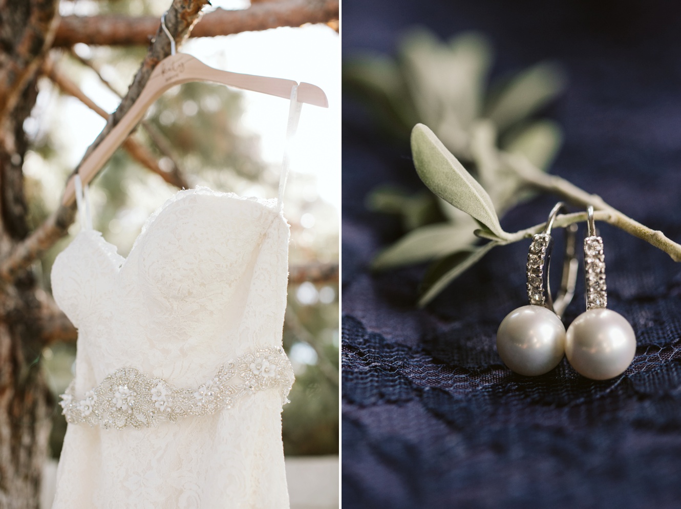 Brides details ivory and navy photo