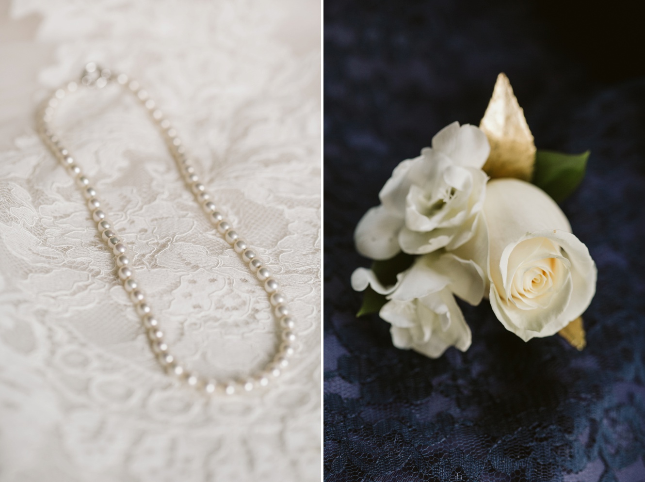 Ivory and navy wedding details photo
