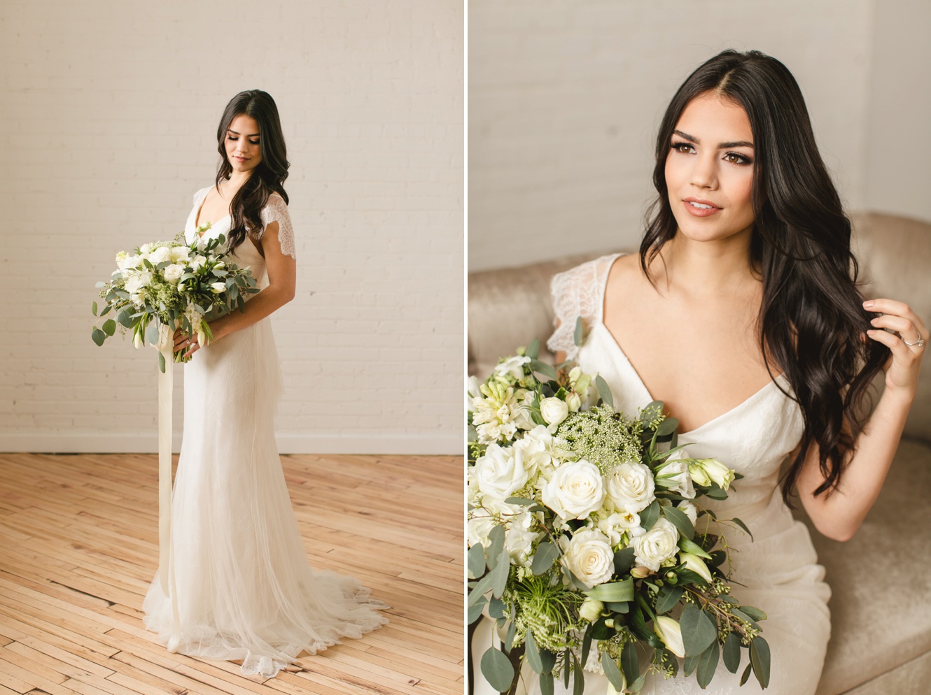 Whimsical and ethereal wedding gown by something blue photo