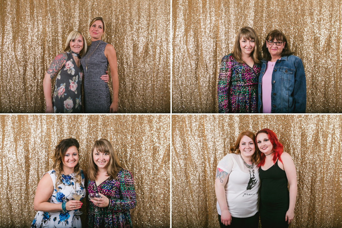 Gold sequin photo booth photo