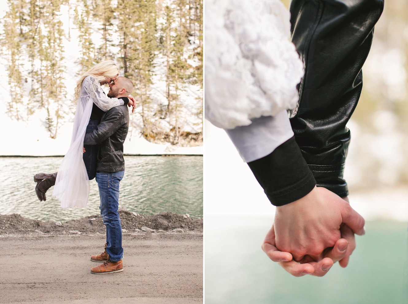 Mountain Engagement Adventure Session in Canmore Alberta