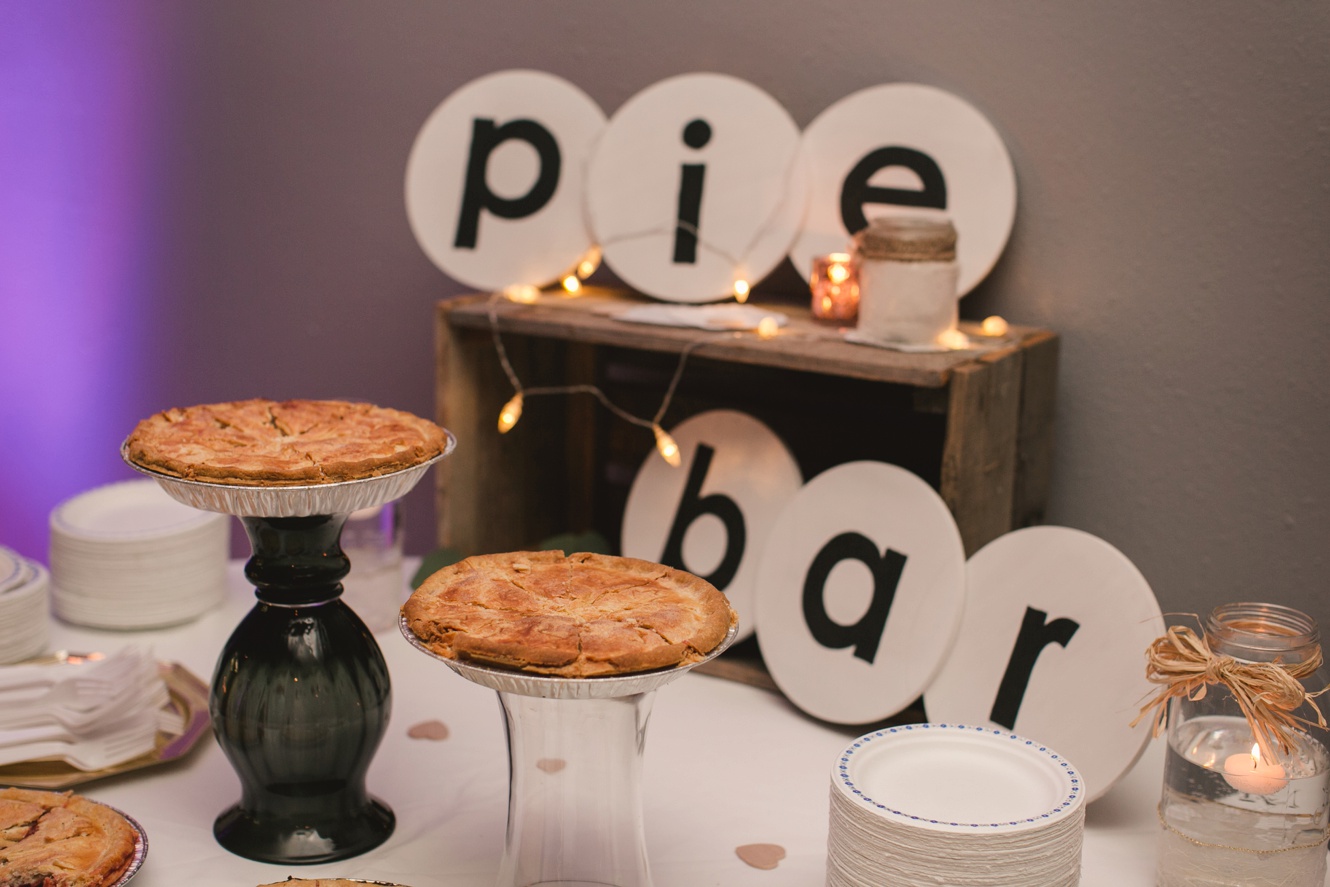 Pie bar at wedding photo