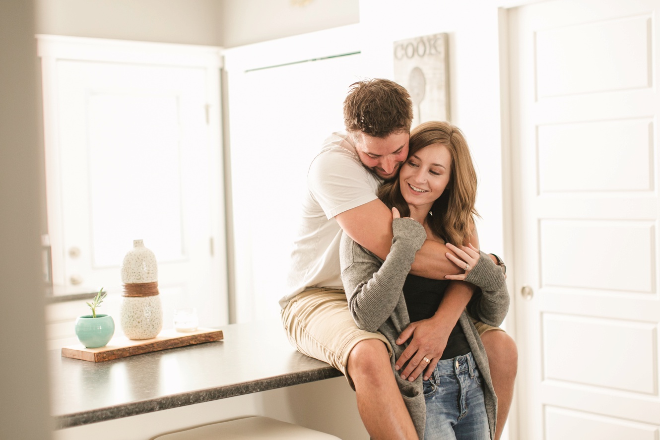 Adventure is calling a cozy in home couples session