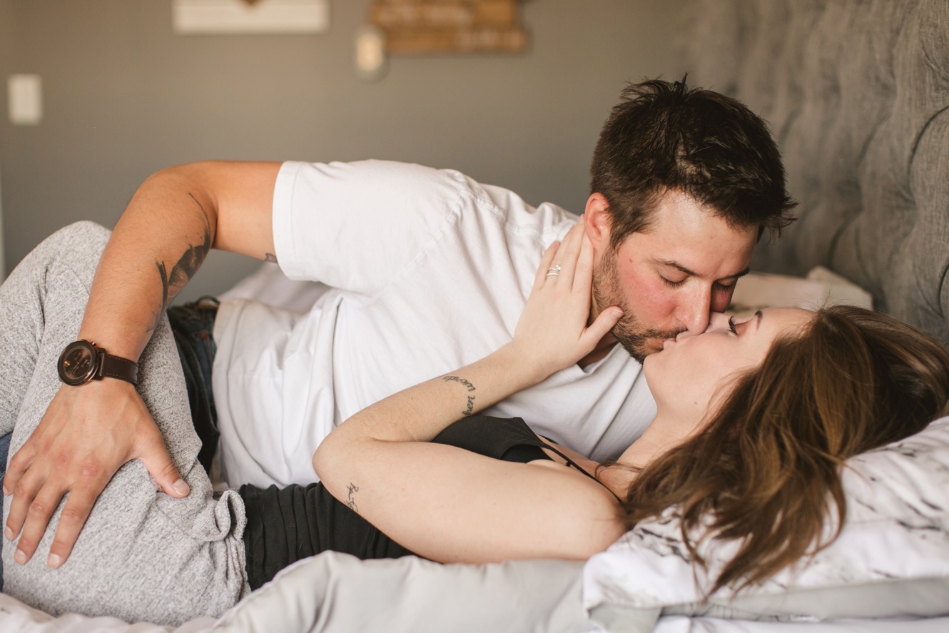 Intimate in home engagement session