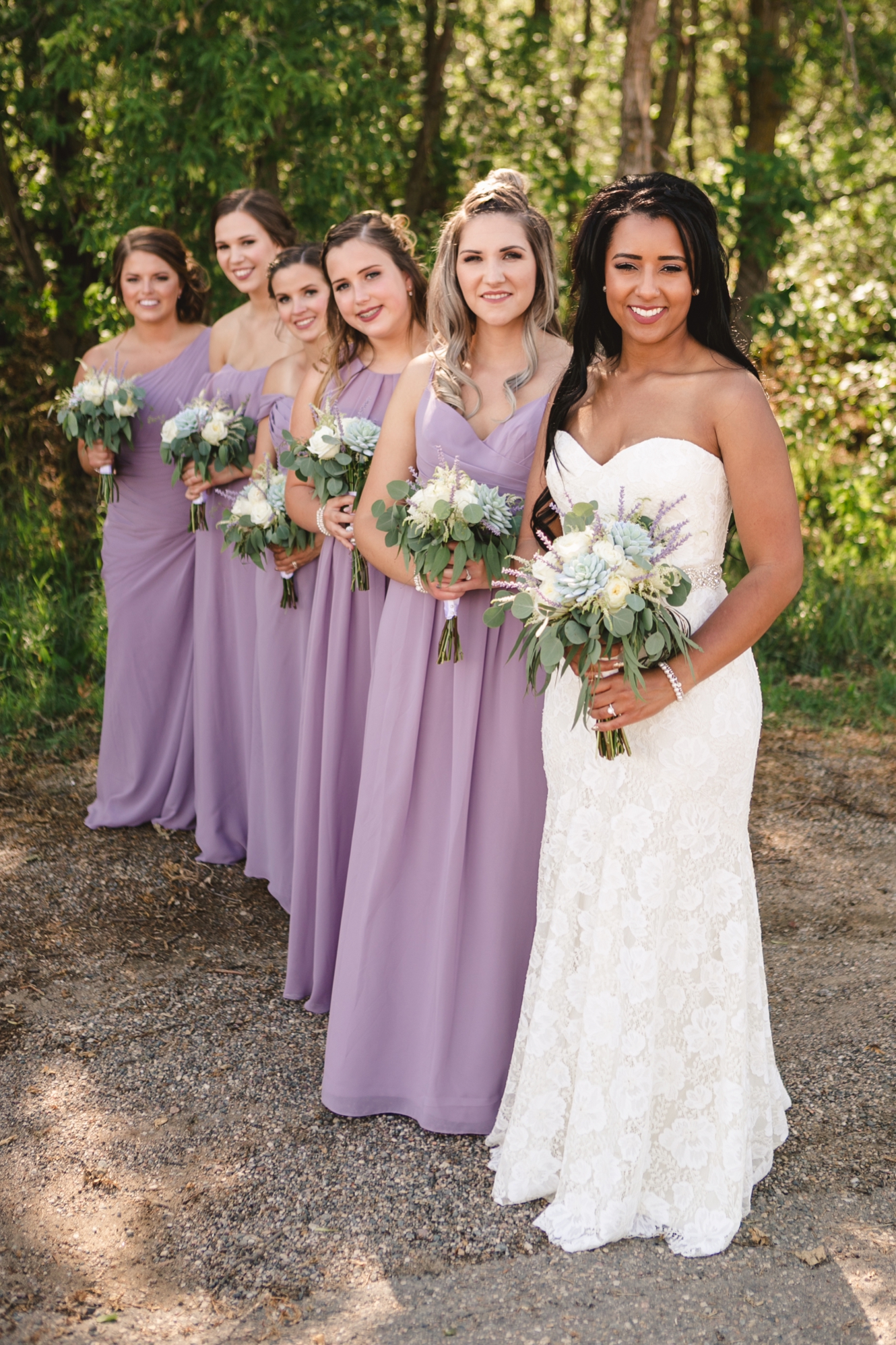 Lavender bridesmaid dresses photo