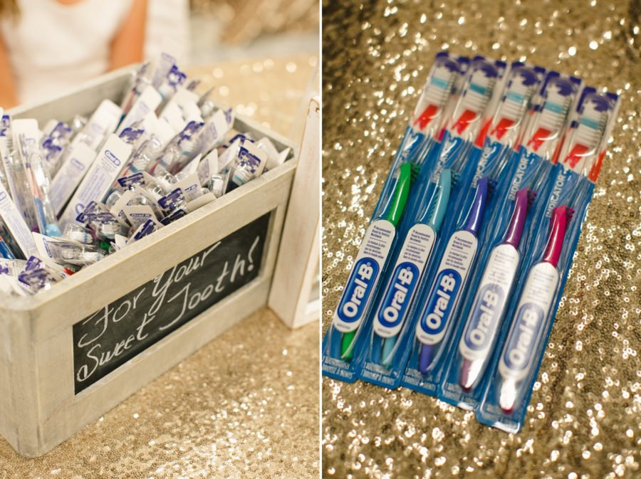 Toothbrush wedding favors photo