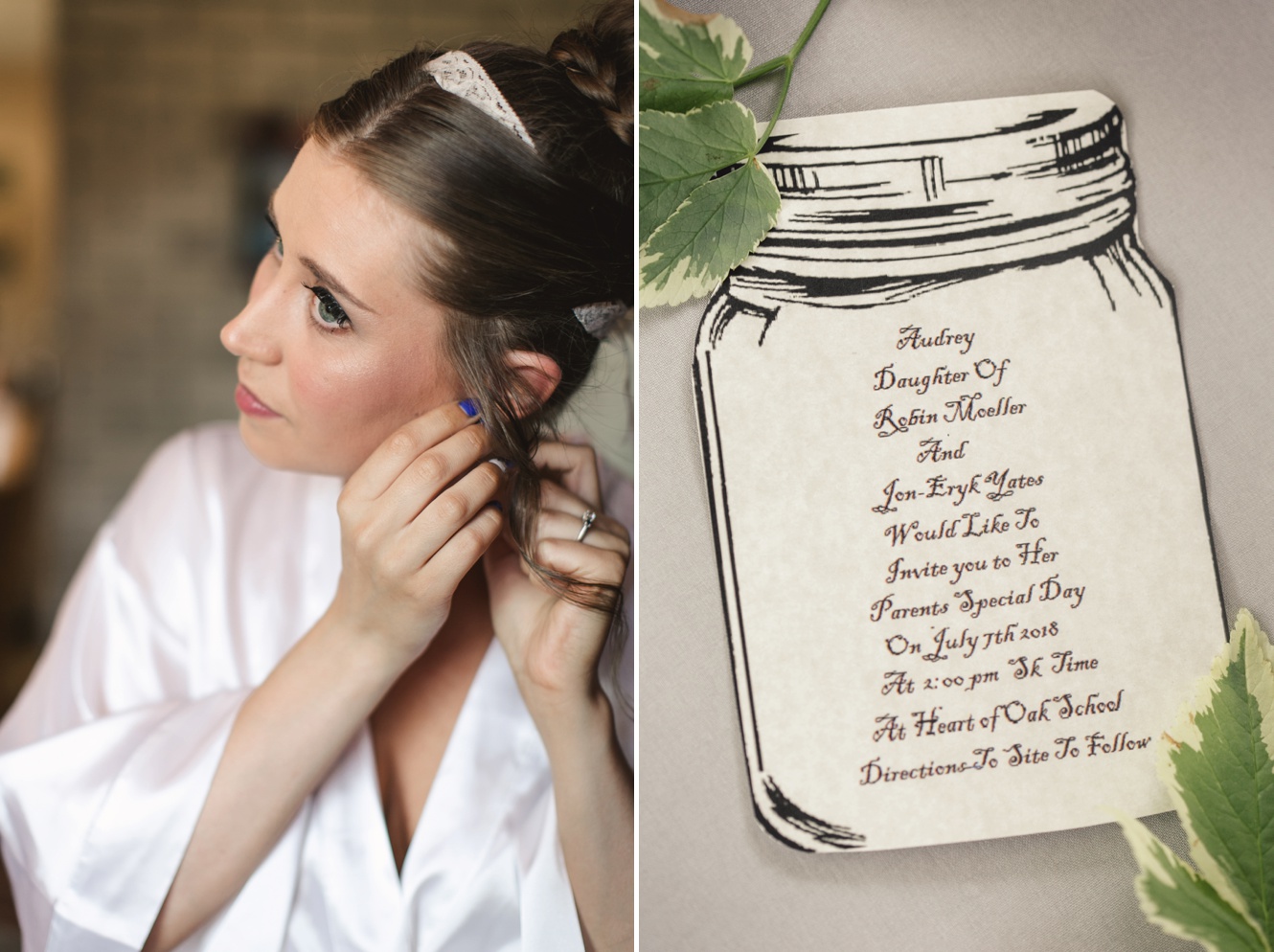 Mason jar wedding invitations photo