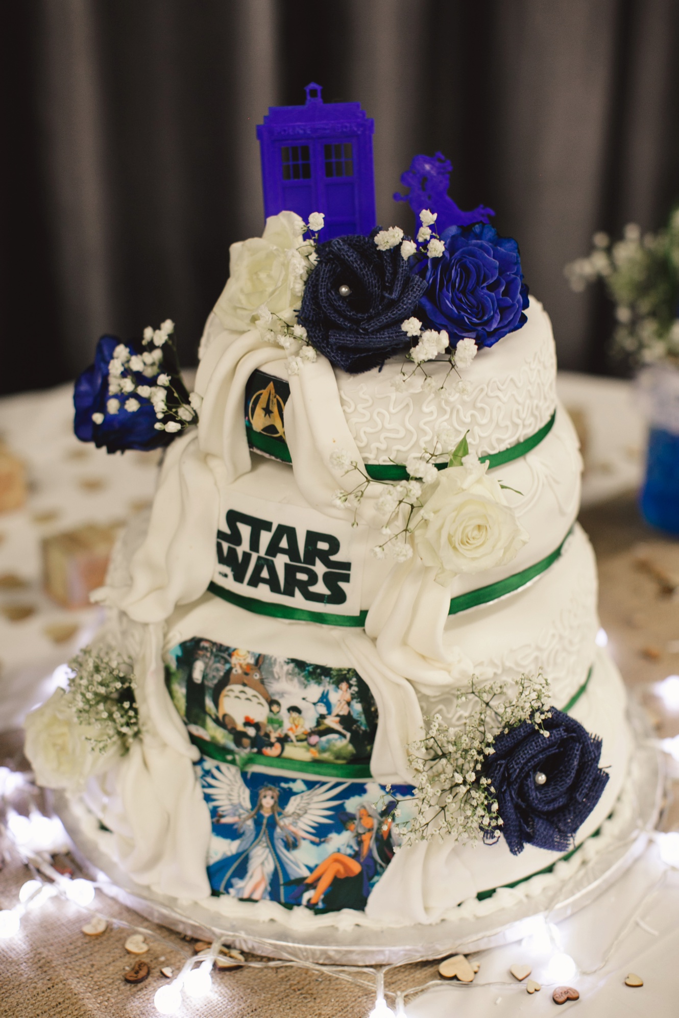 Star Wars four tiered wedding cake