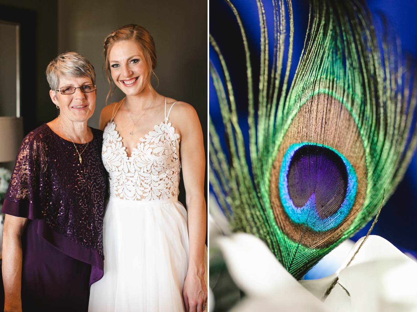 Peacock wedding details photo