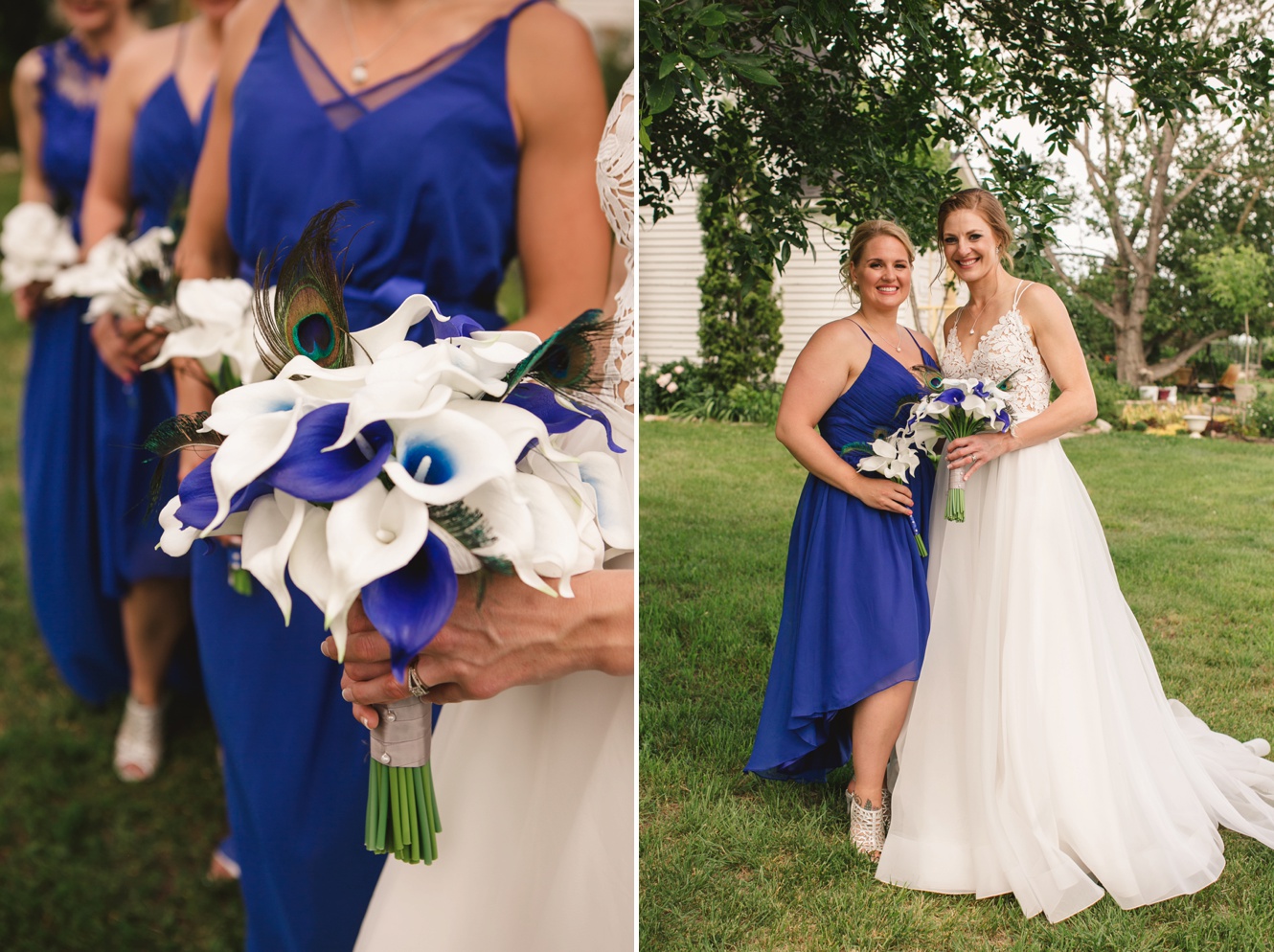 Cobalt blue bridesmaid dresses photo