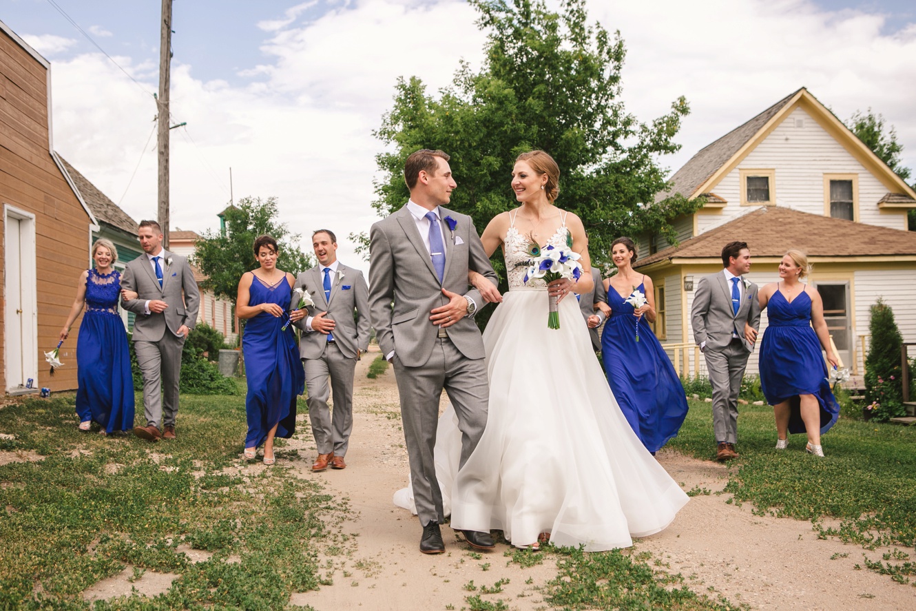 cobalt blue wedding photo