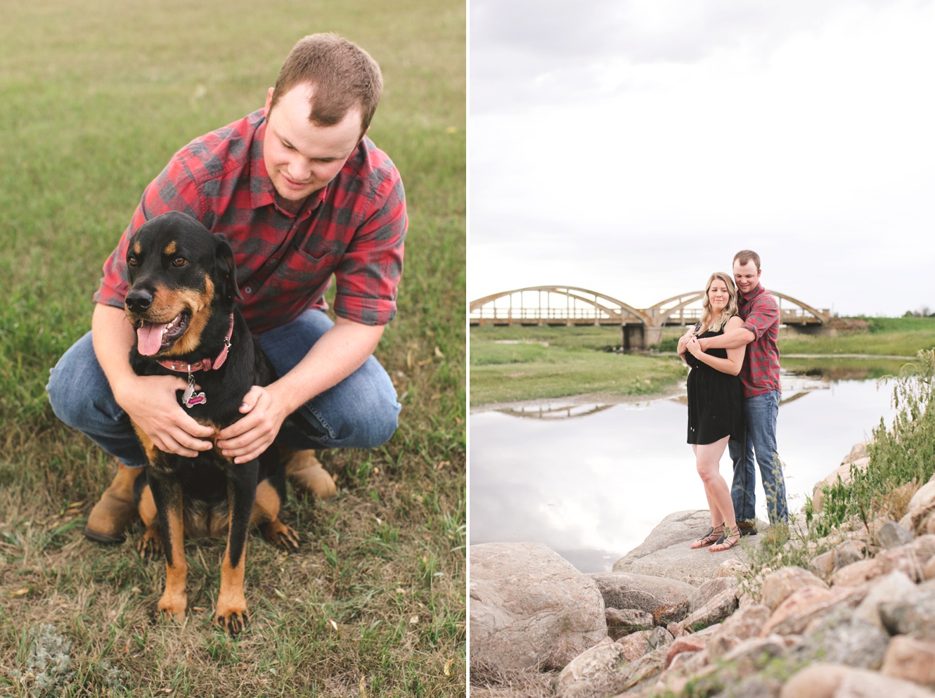 Engagement session with dogs