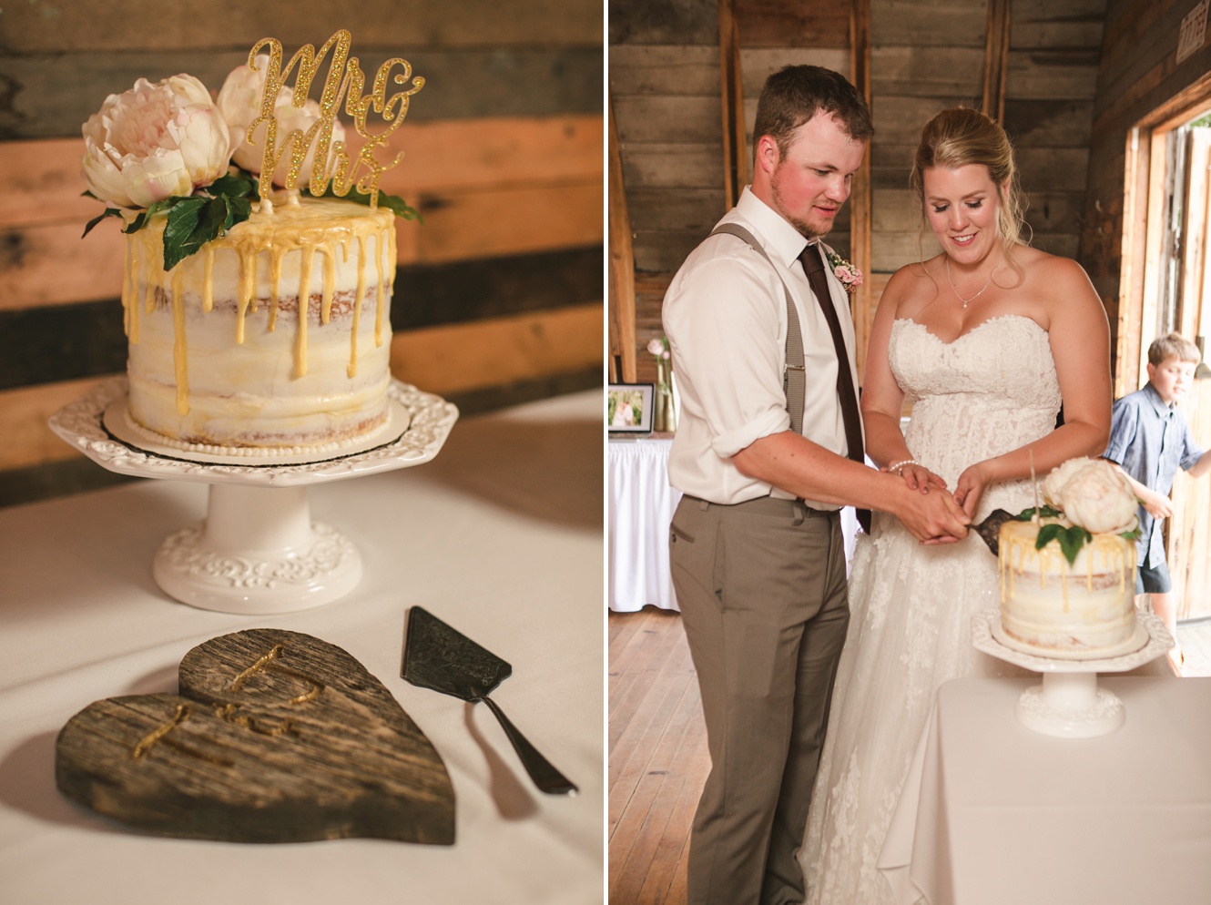 gold and yellow wedding cake photo