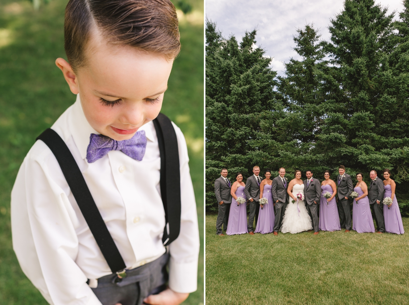 Summer purple and grey wedding photos
