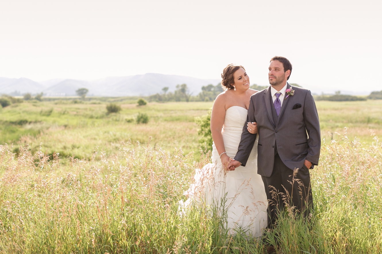 lavender field wedding photo