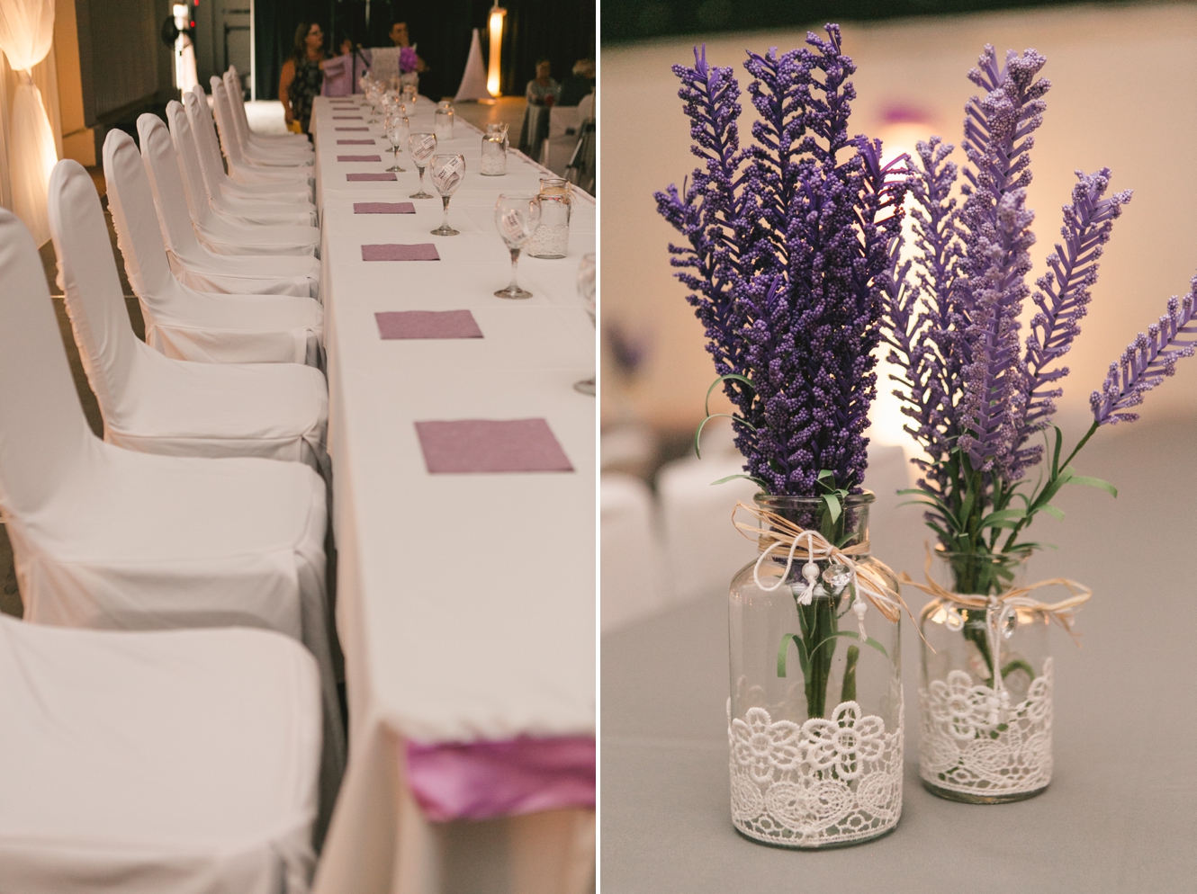 lavender and grey wedding details photo