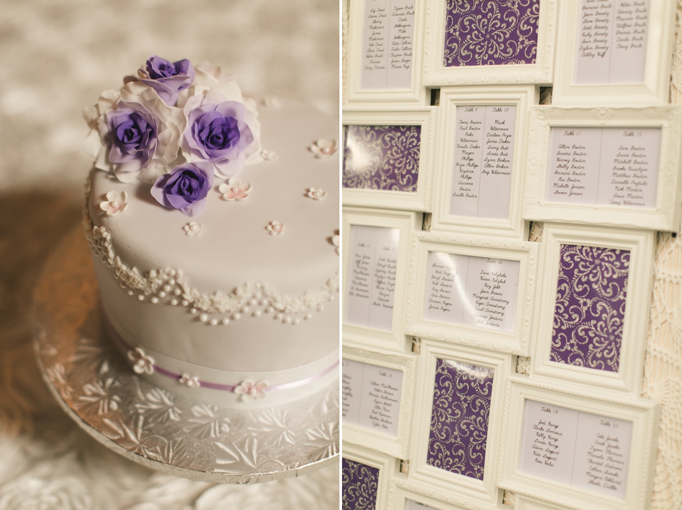 lavender and grey wedding decor