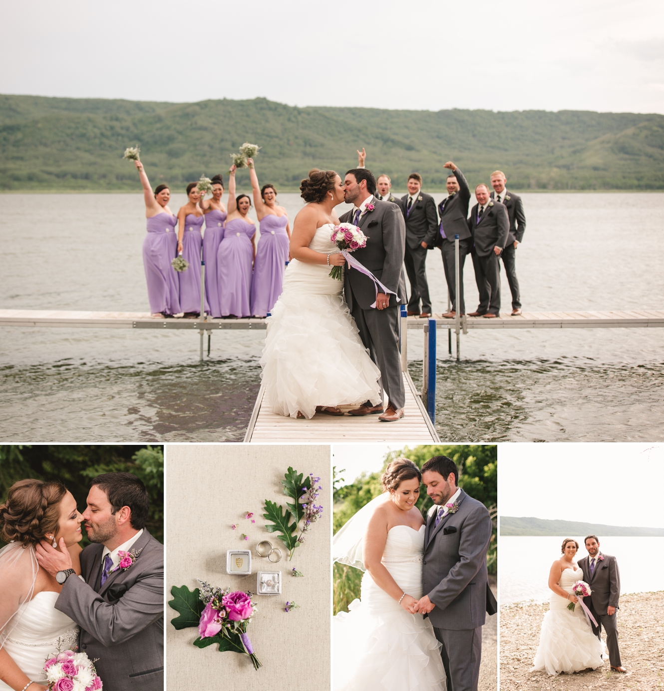 Lakeside wedding at Round lake