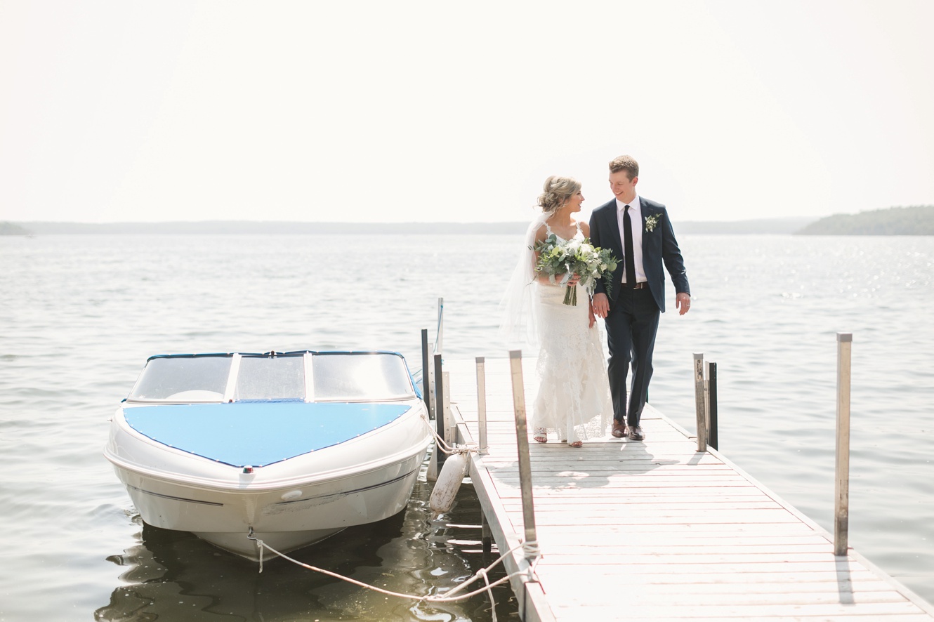 Lakeside summer wedding photos