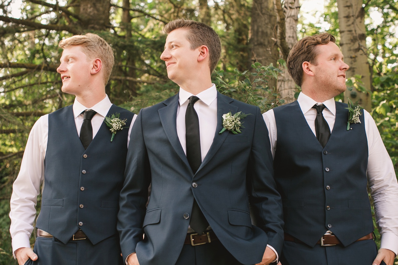 Navy groomsmen suits photo
