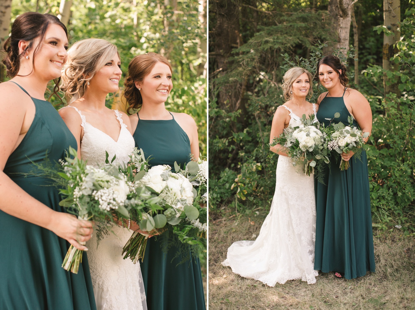 Evergreen bridesmaid gowns photo