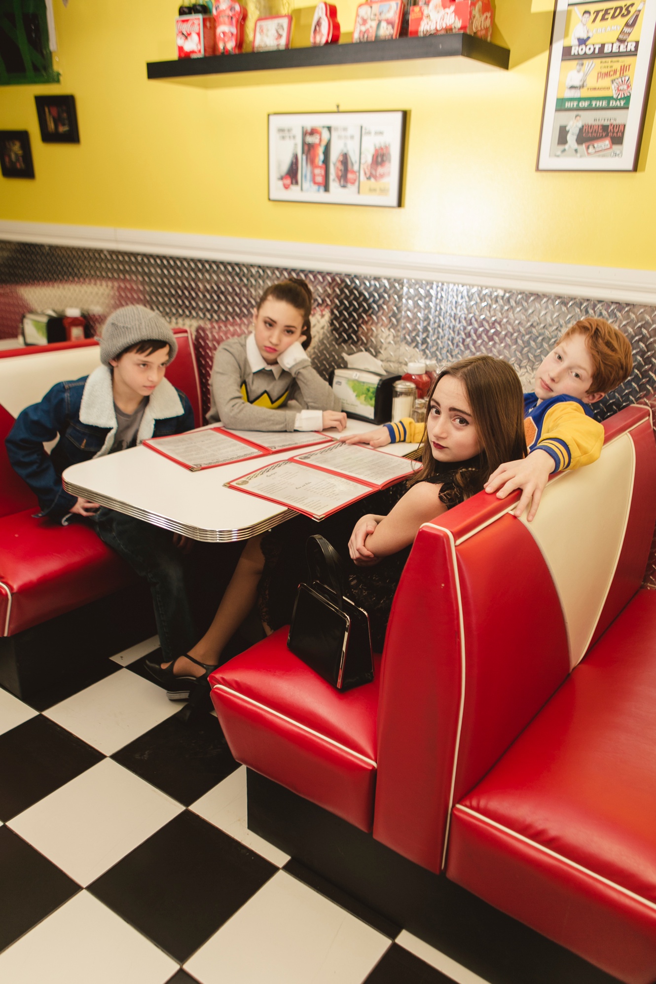 Riverdale characters at pops diner photo