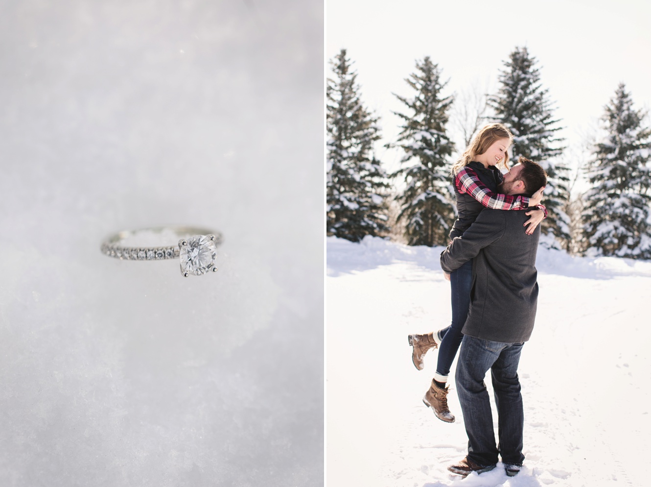 What to wear to winter engagement session photo
