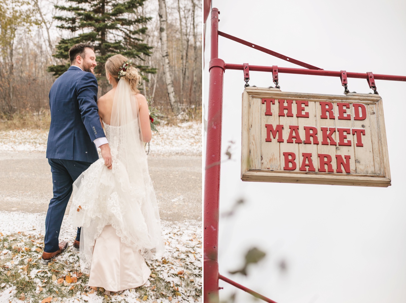 The red barn market wedding photo