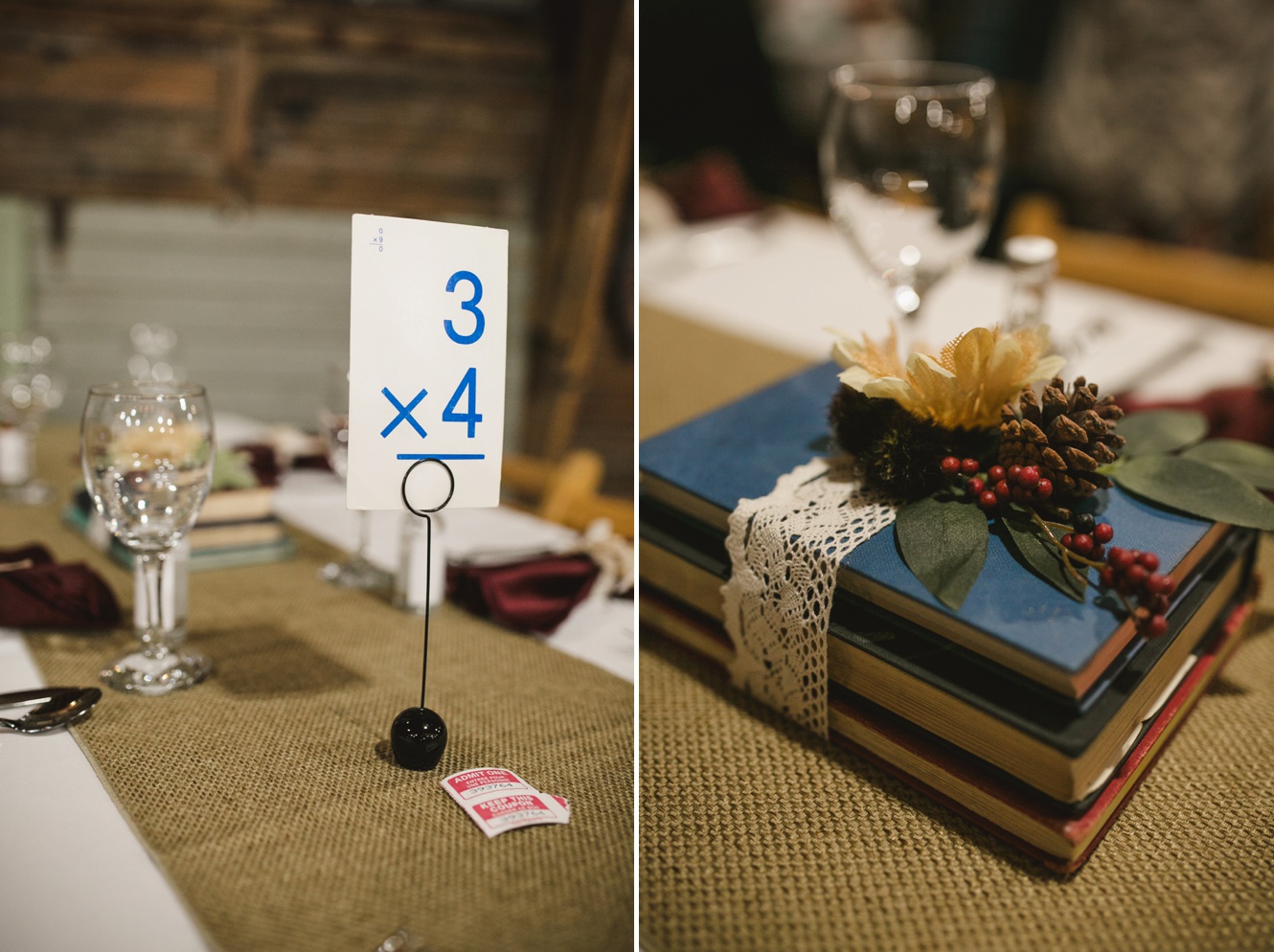 Math flashcard wedding details photo