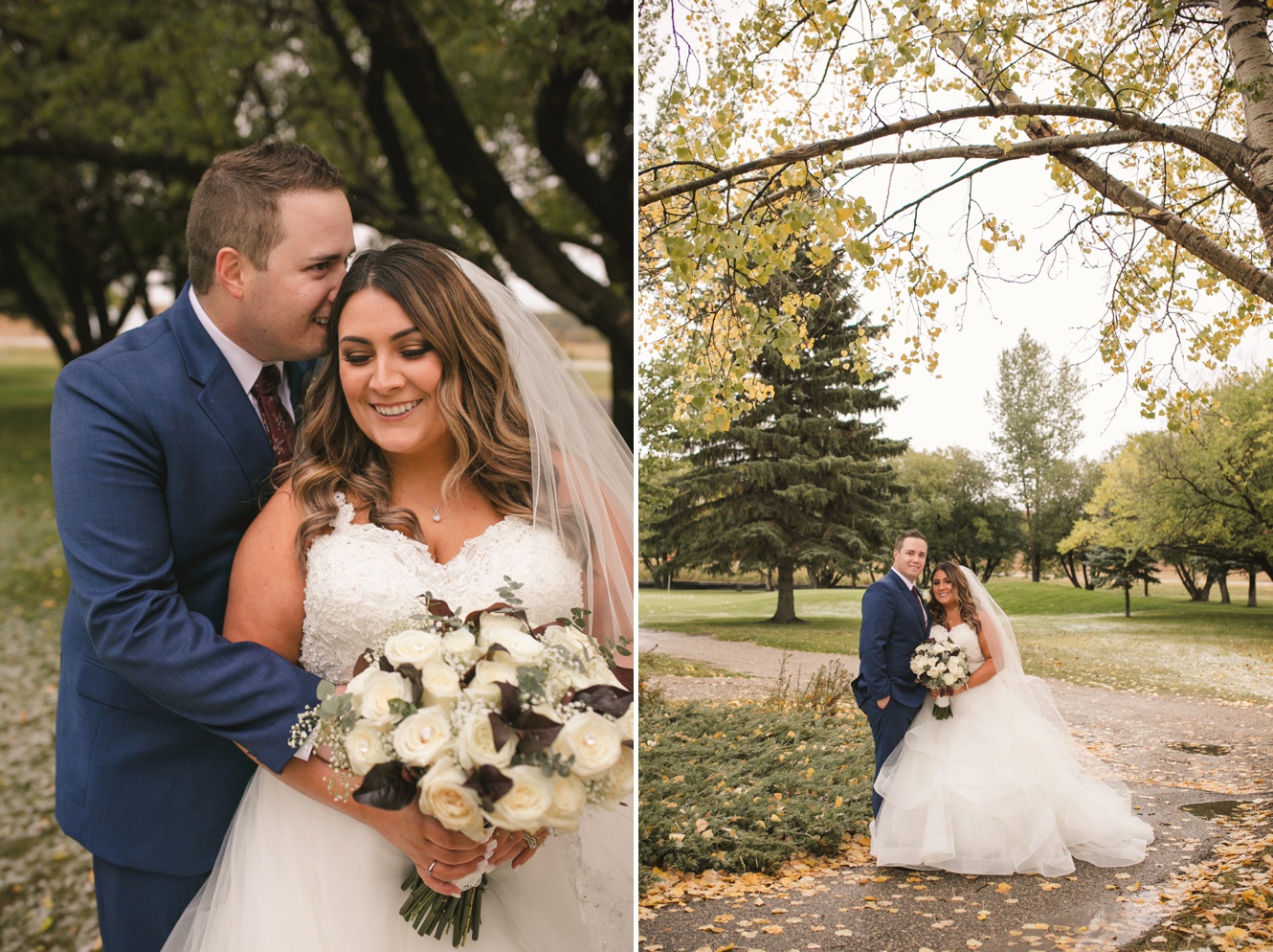 Saskatchewan fall wedding photo