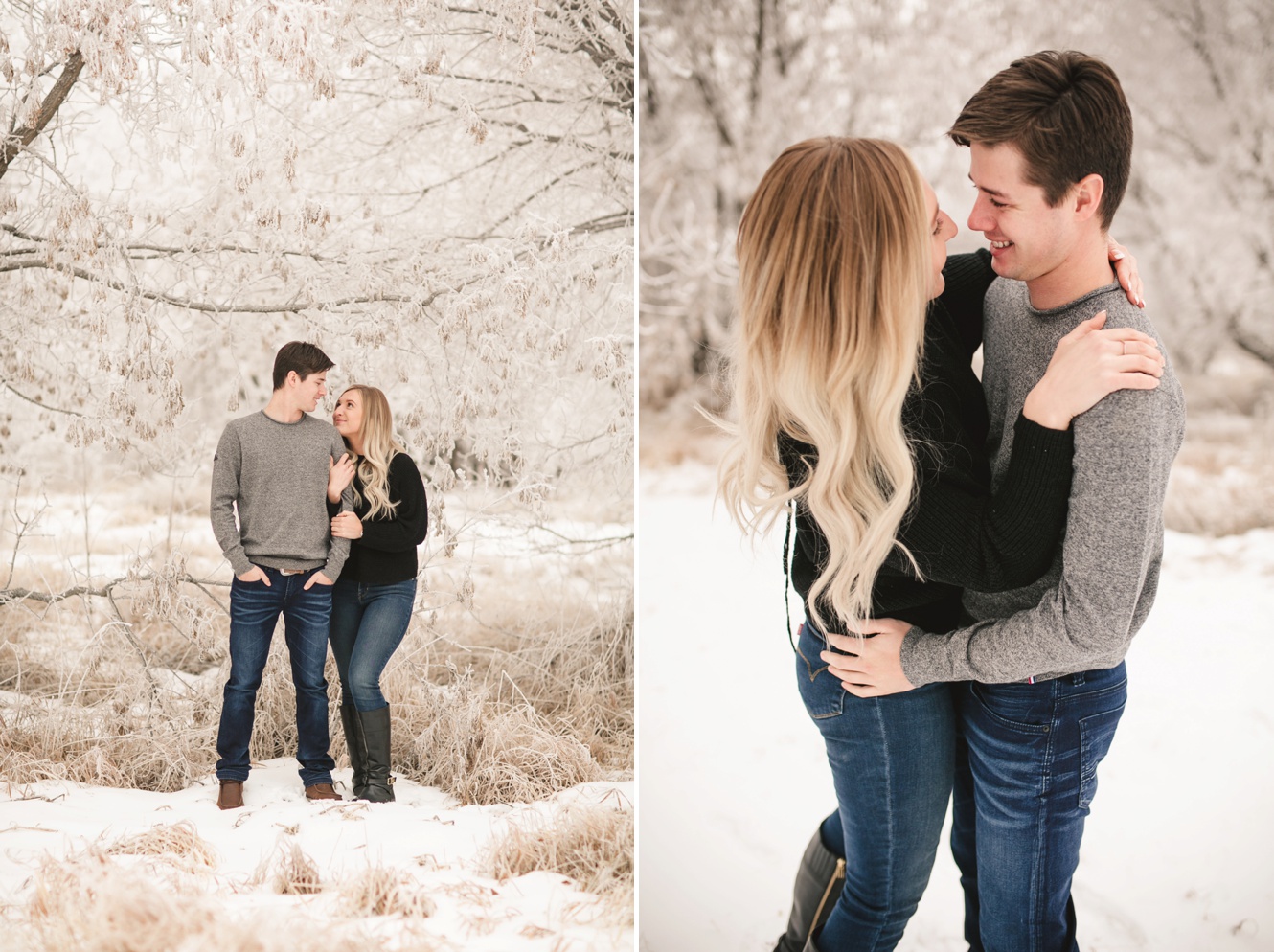 Hoar frost engagement pictures 