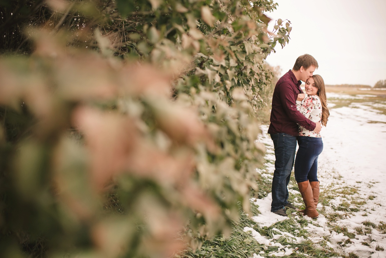 Romantic Fall Engagement Session in Redvers