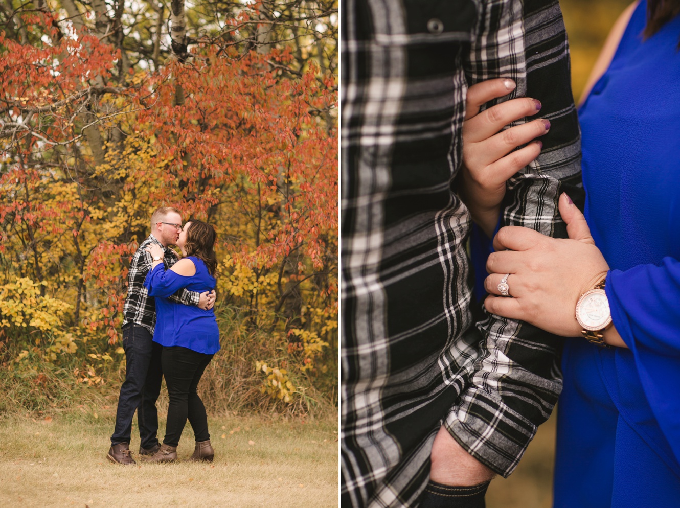 Fall engagement session at whitewood golf course