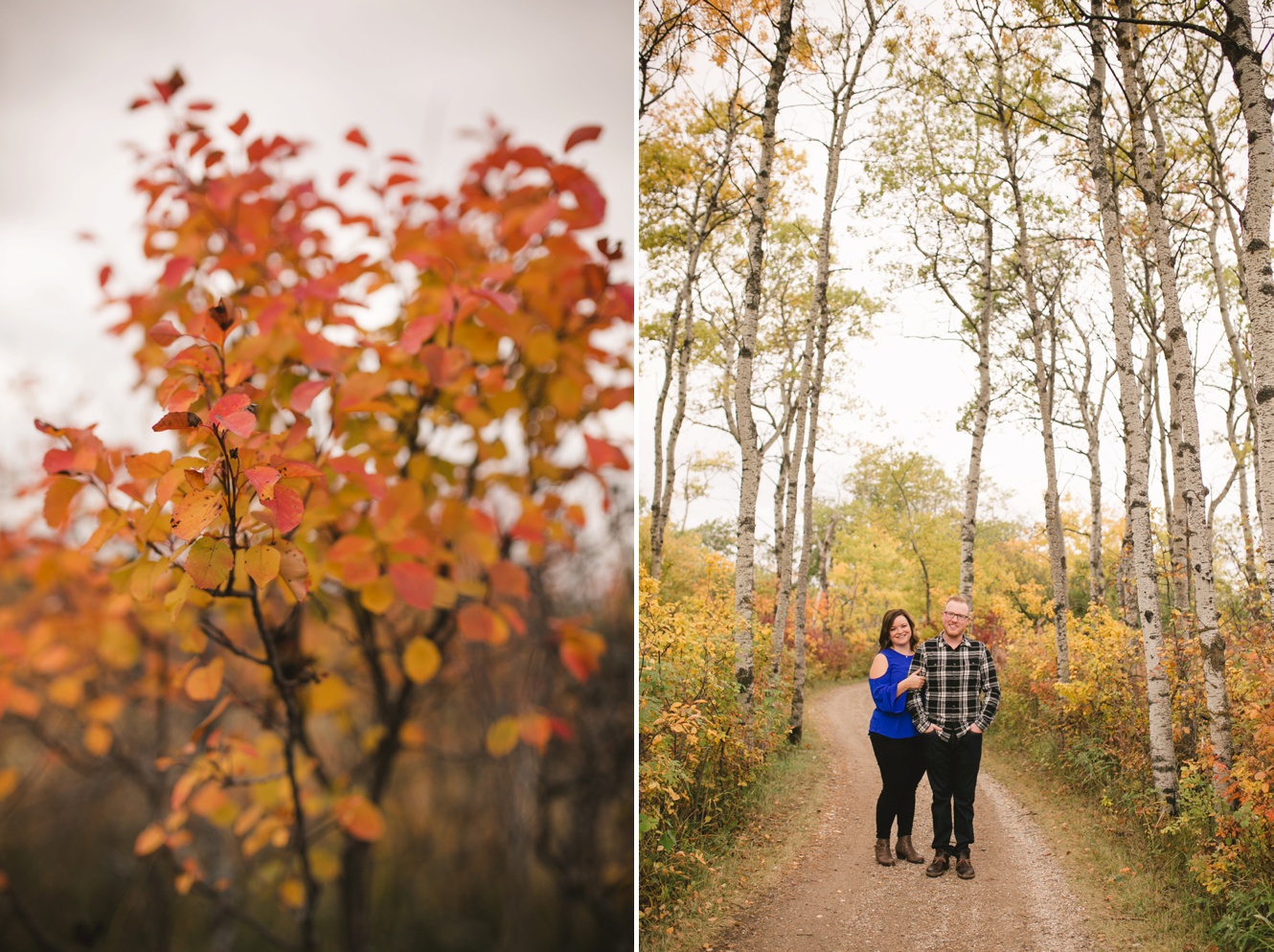 Round Lake fall engagement session photos