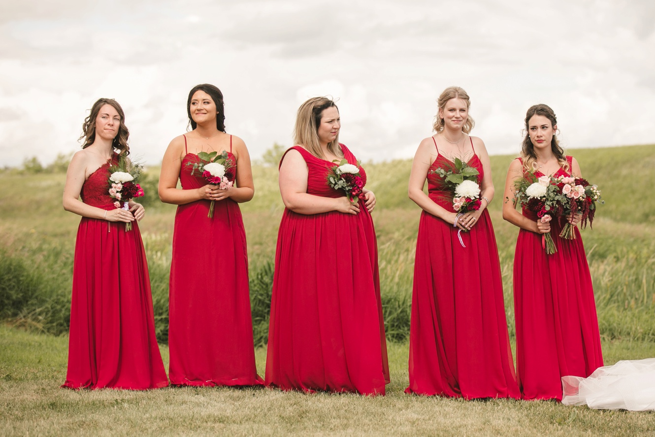 Crimson Bridesmaid dresses photo