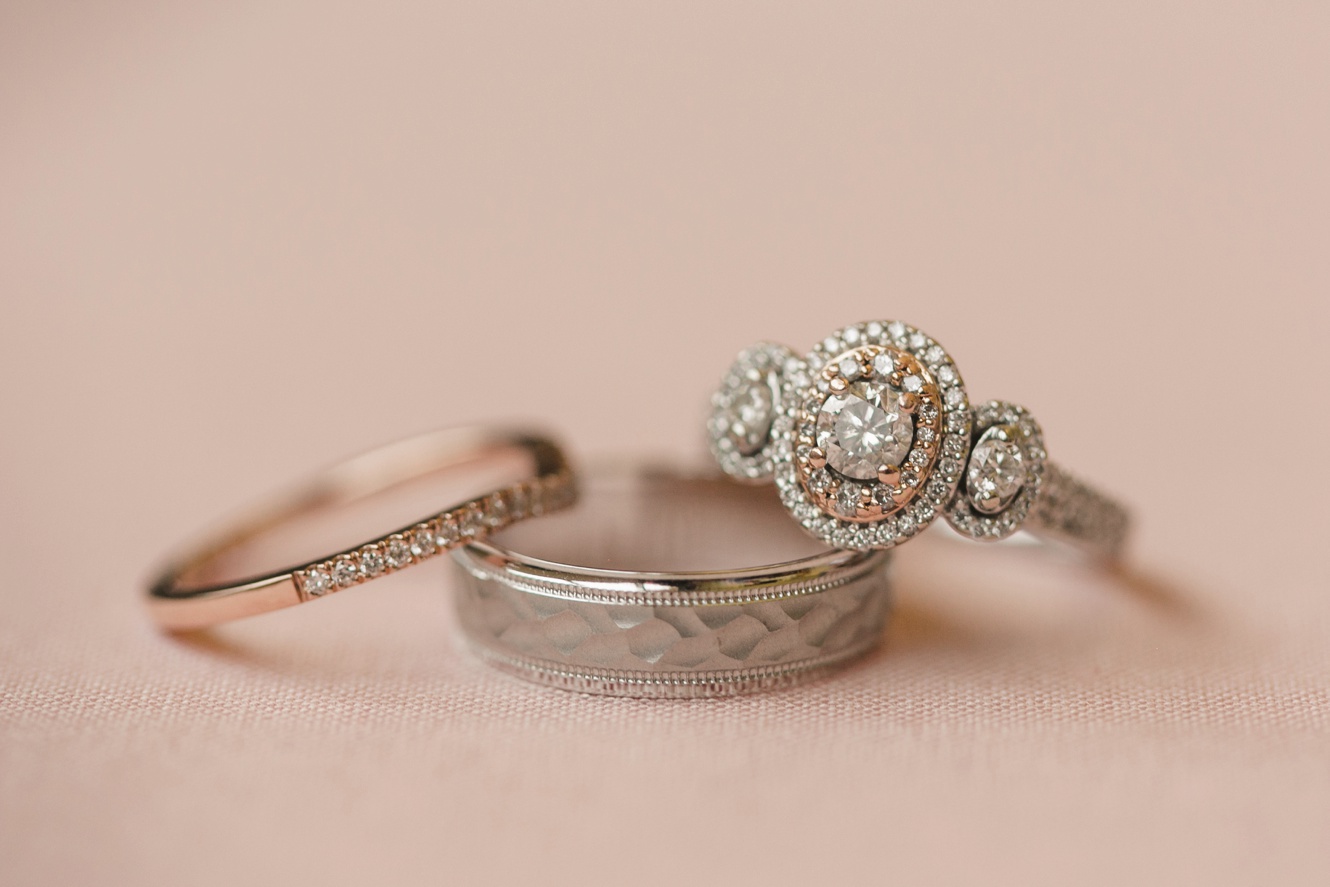 Double infinity rose gold wedding ring photo
