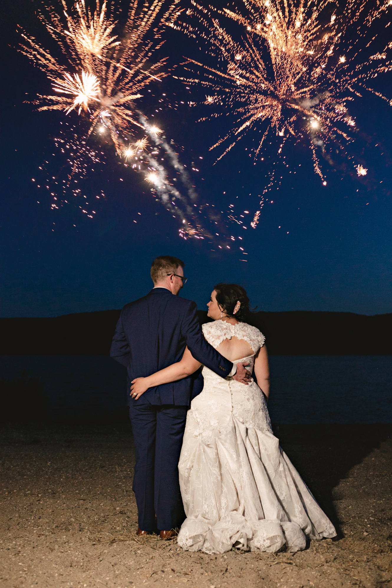Wedding fireworks photo