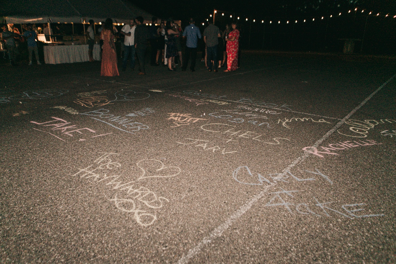 chalk wedding guest book