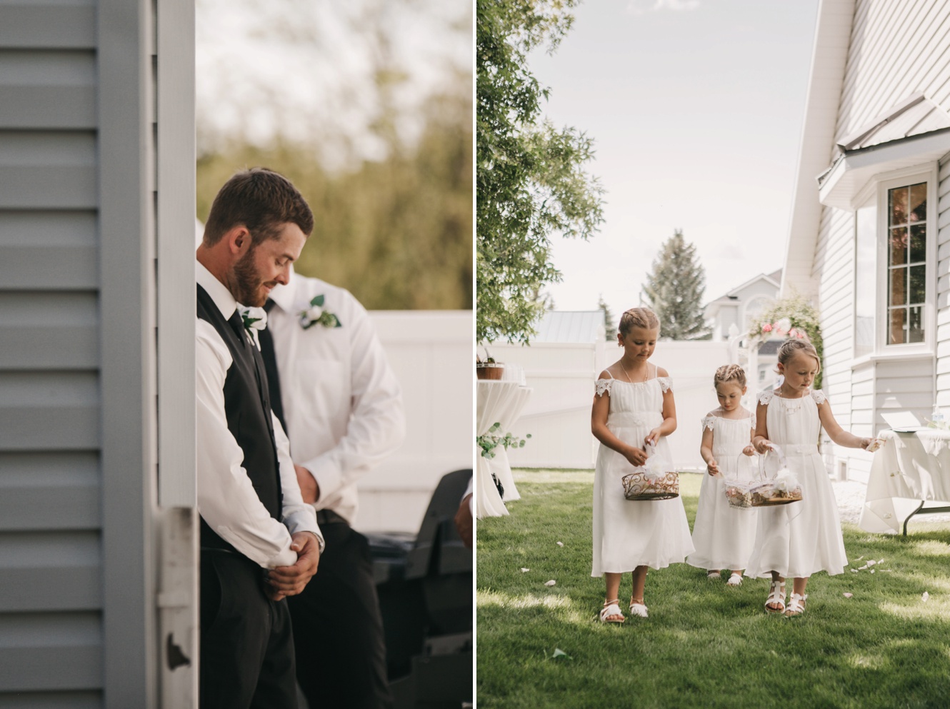Intimate Backyard Saskatchewan Wedding