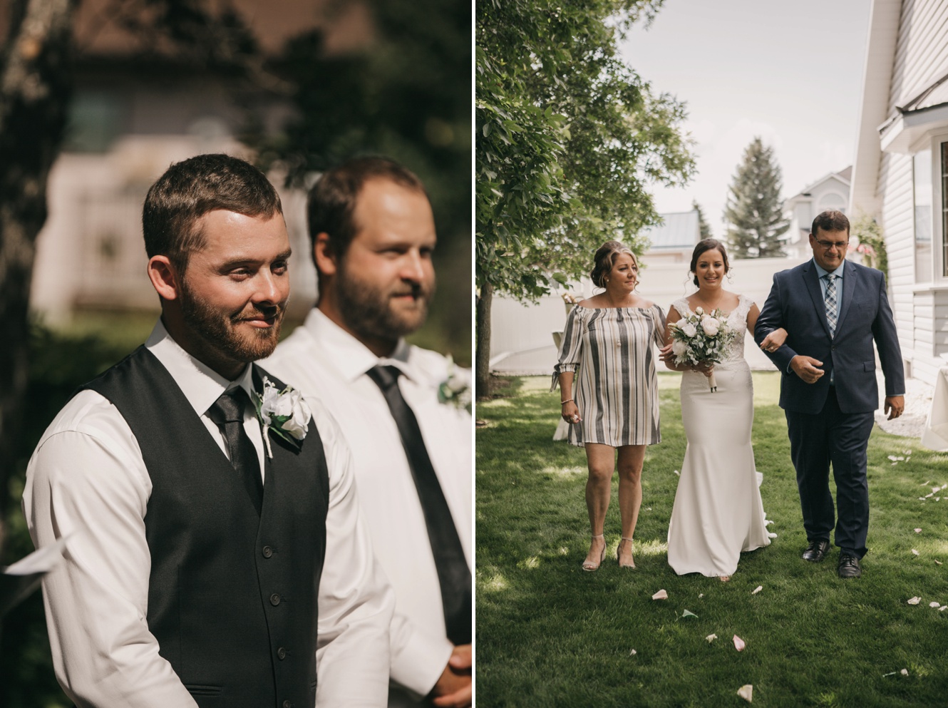 Intimate Backyard Saskatchewan Wedding