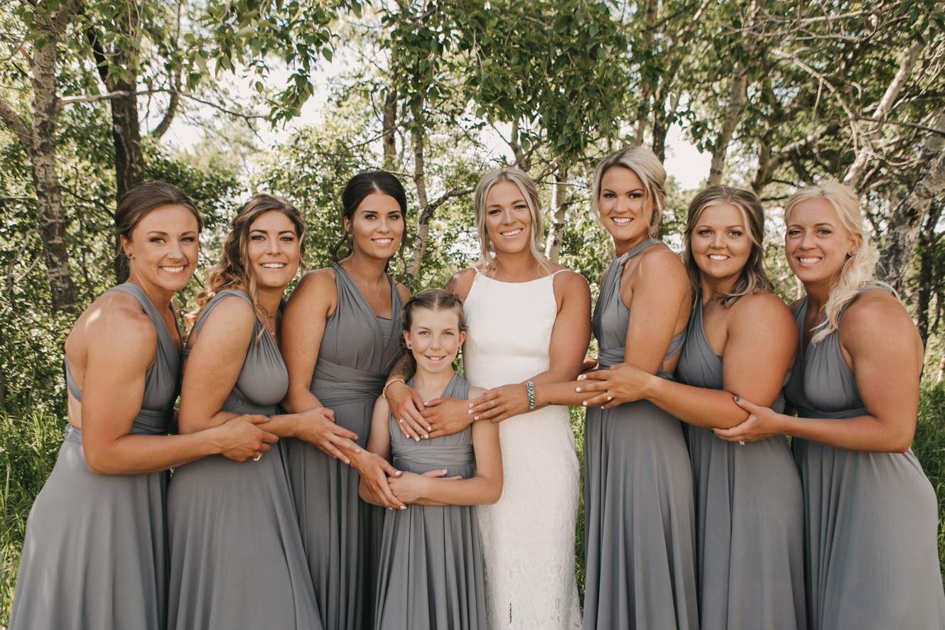Grey bridesmaid convertible dresses