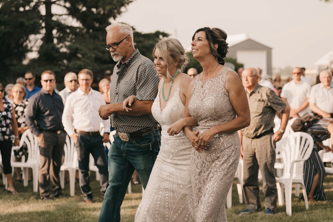 Country Farm Wedding with the most Amazing Saskatchewan Sunset.