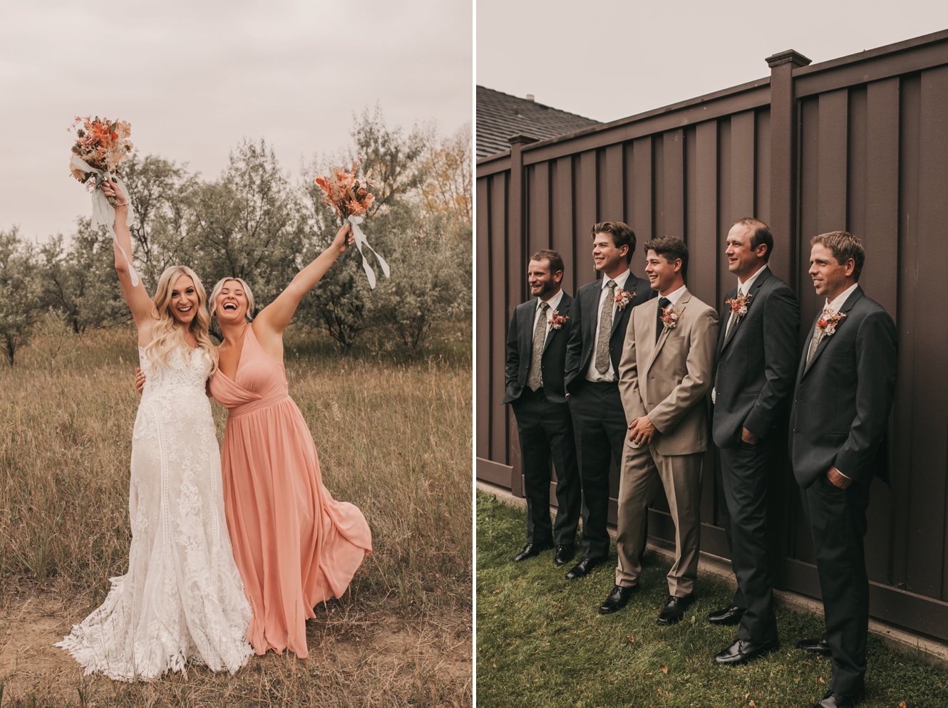 Lavish + Vibrant Fall Saskatchewan Wedding Featuring a Balloon Installation + Neon Signage 