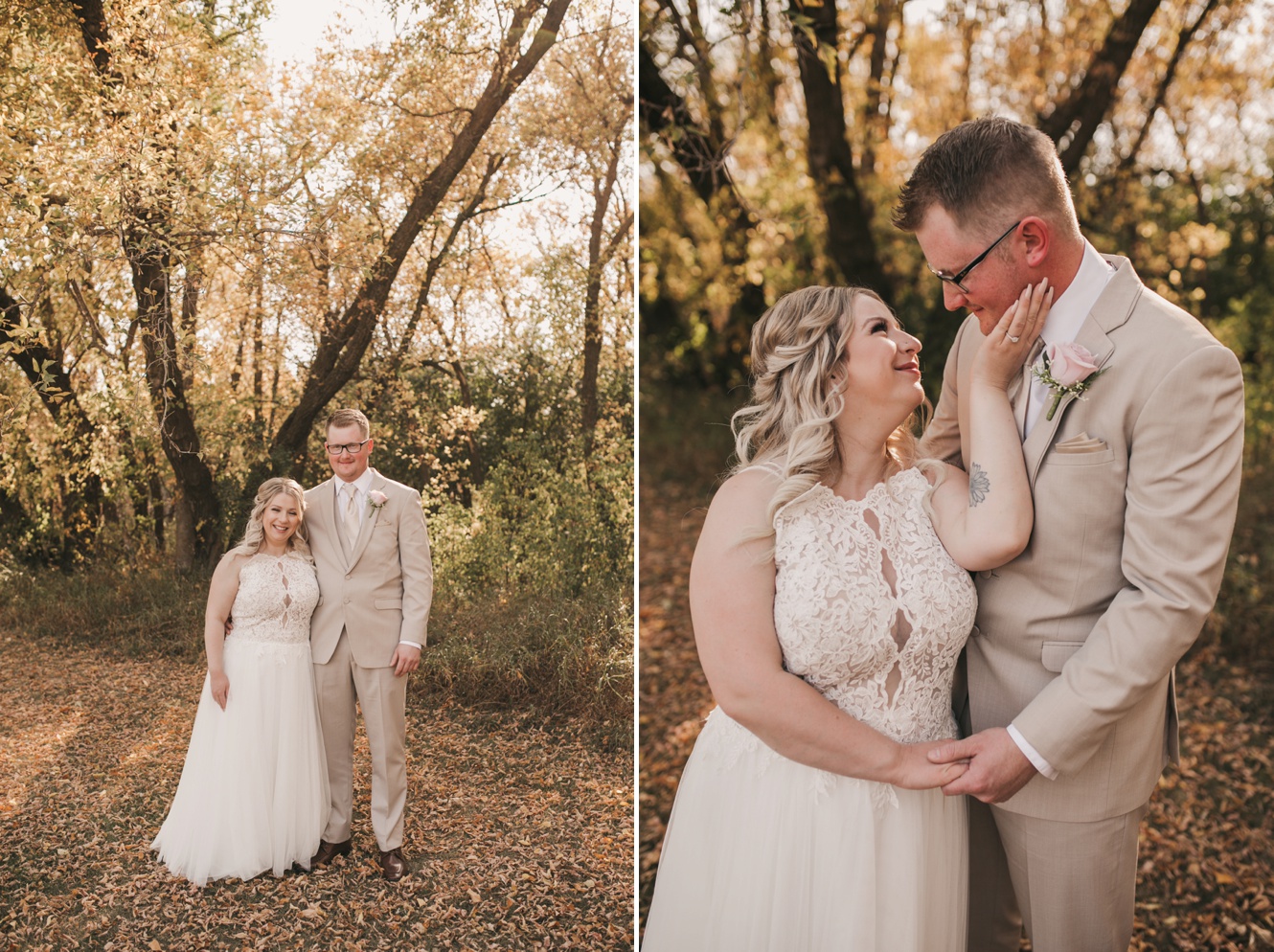 Lovely Fall Wedding at Rotary Park in Estevan Complete with First Look and the Most Amazing Details