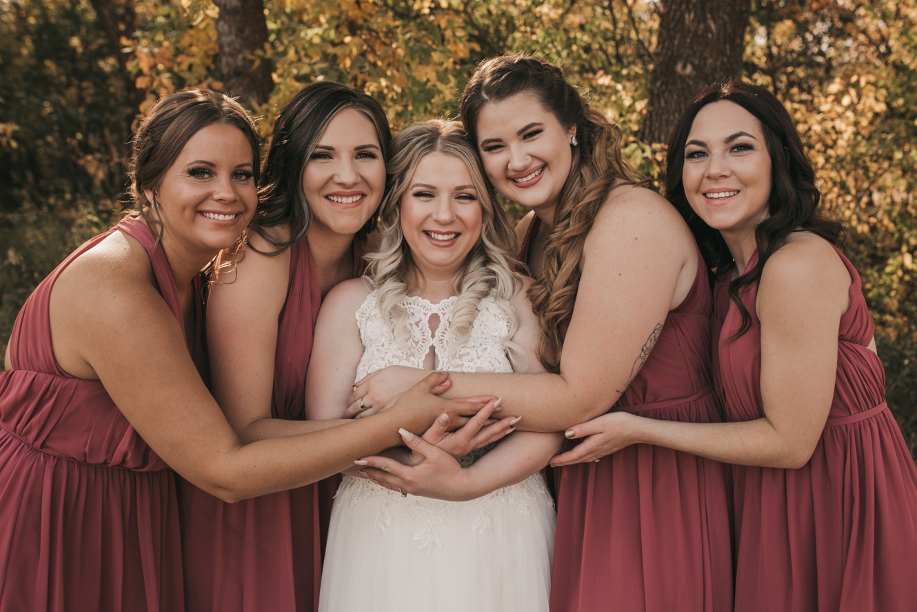 Fall Wedding at Rotary Park in Estevan with First Look