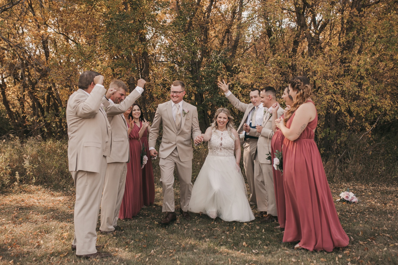 Lovely Fall Wedding at Rotary Park in Estevan Complete with First Look