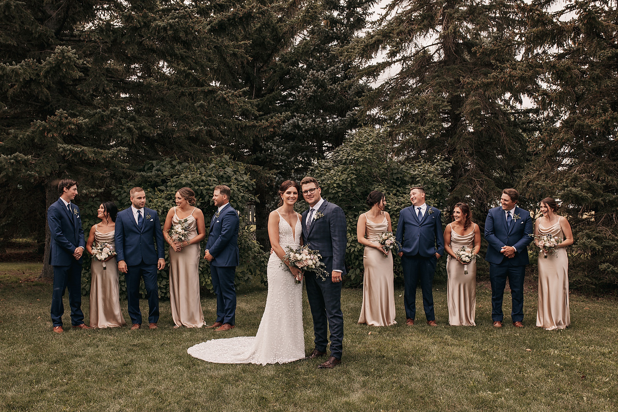 gold and navy wedding