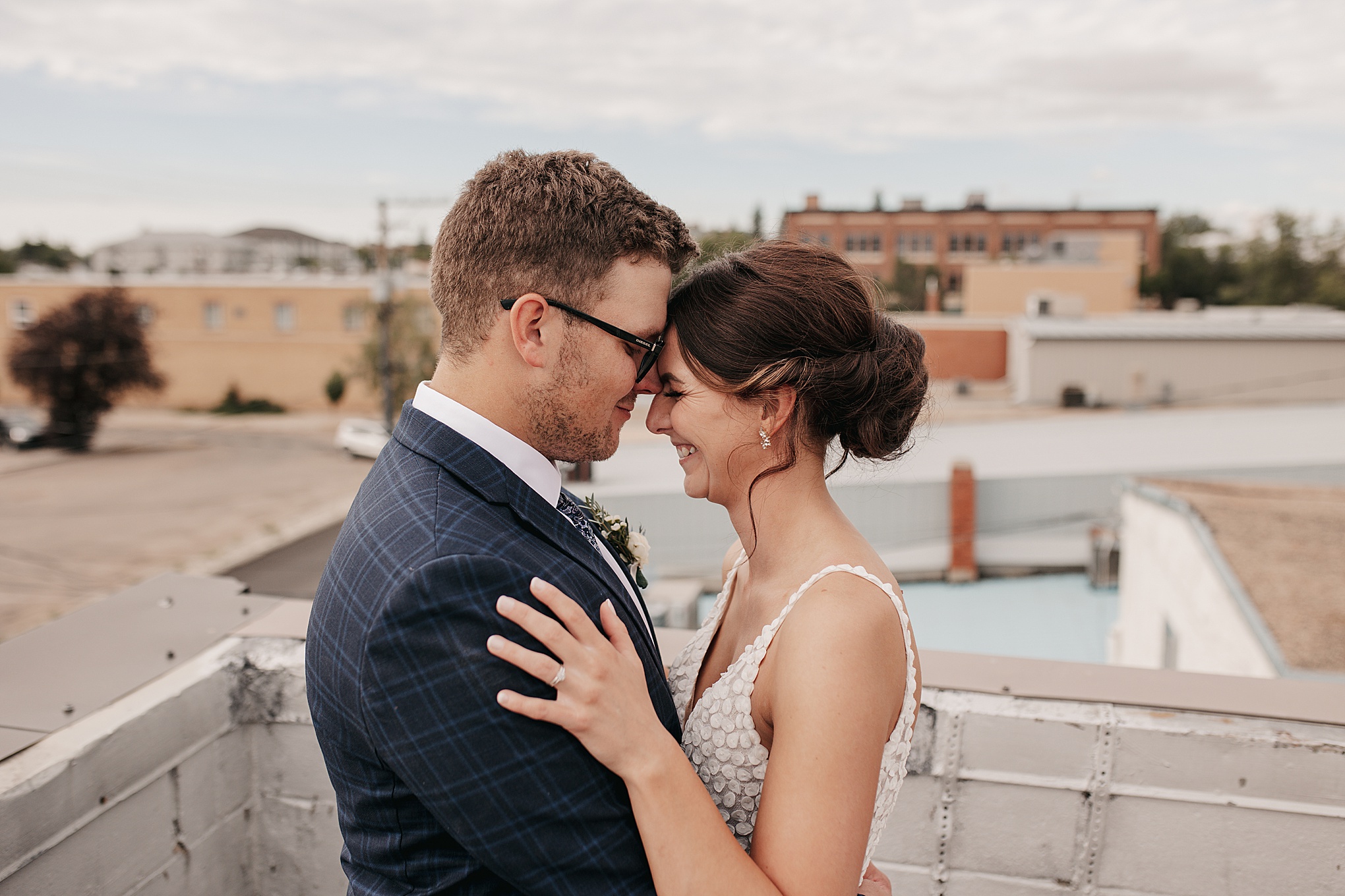 rooftop wedding photo