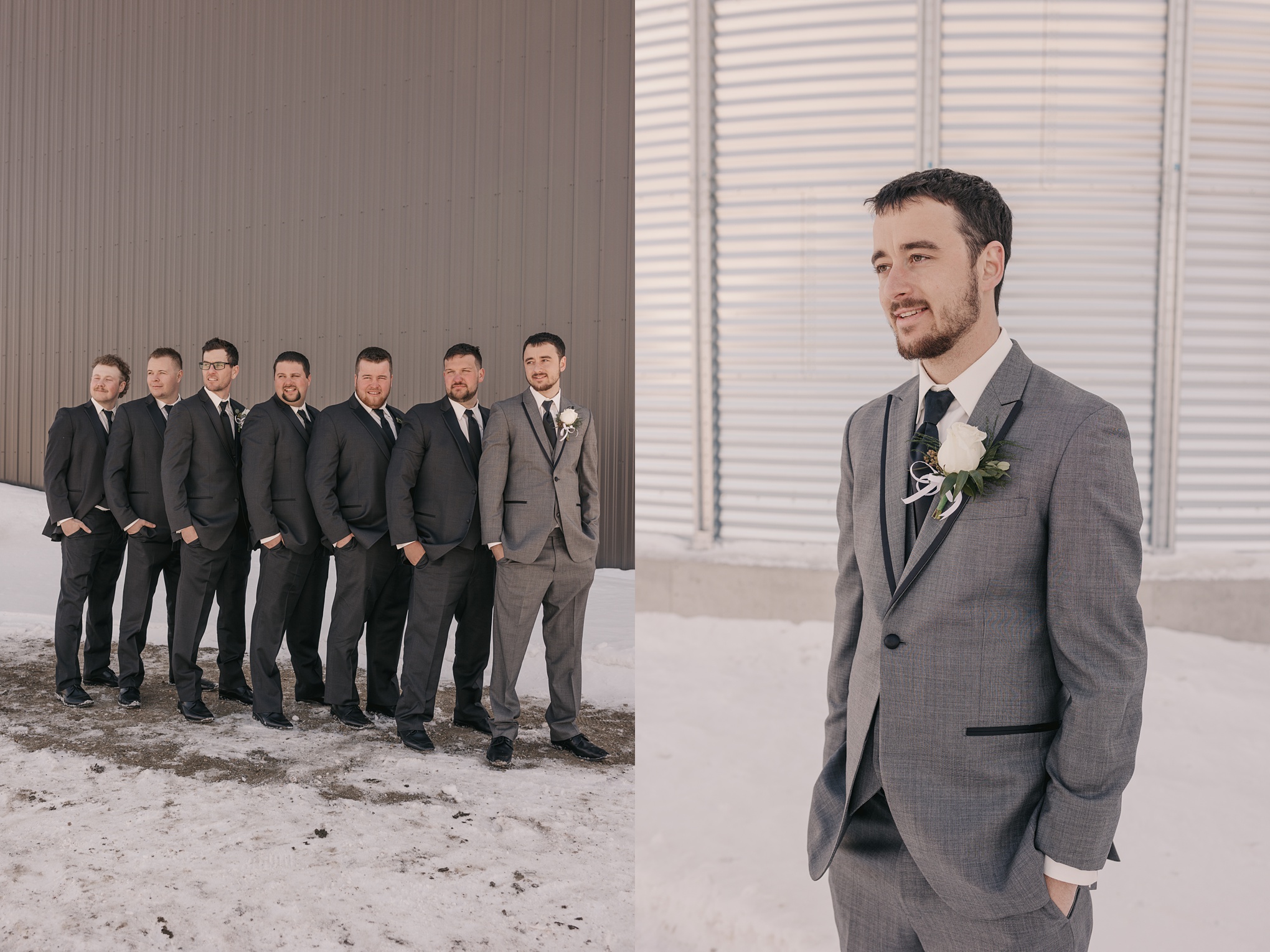 Snowy Spring Saskatchewan Wedding