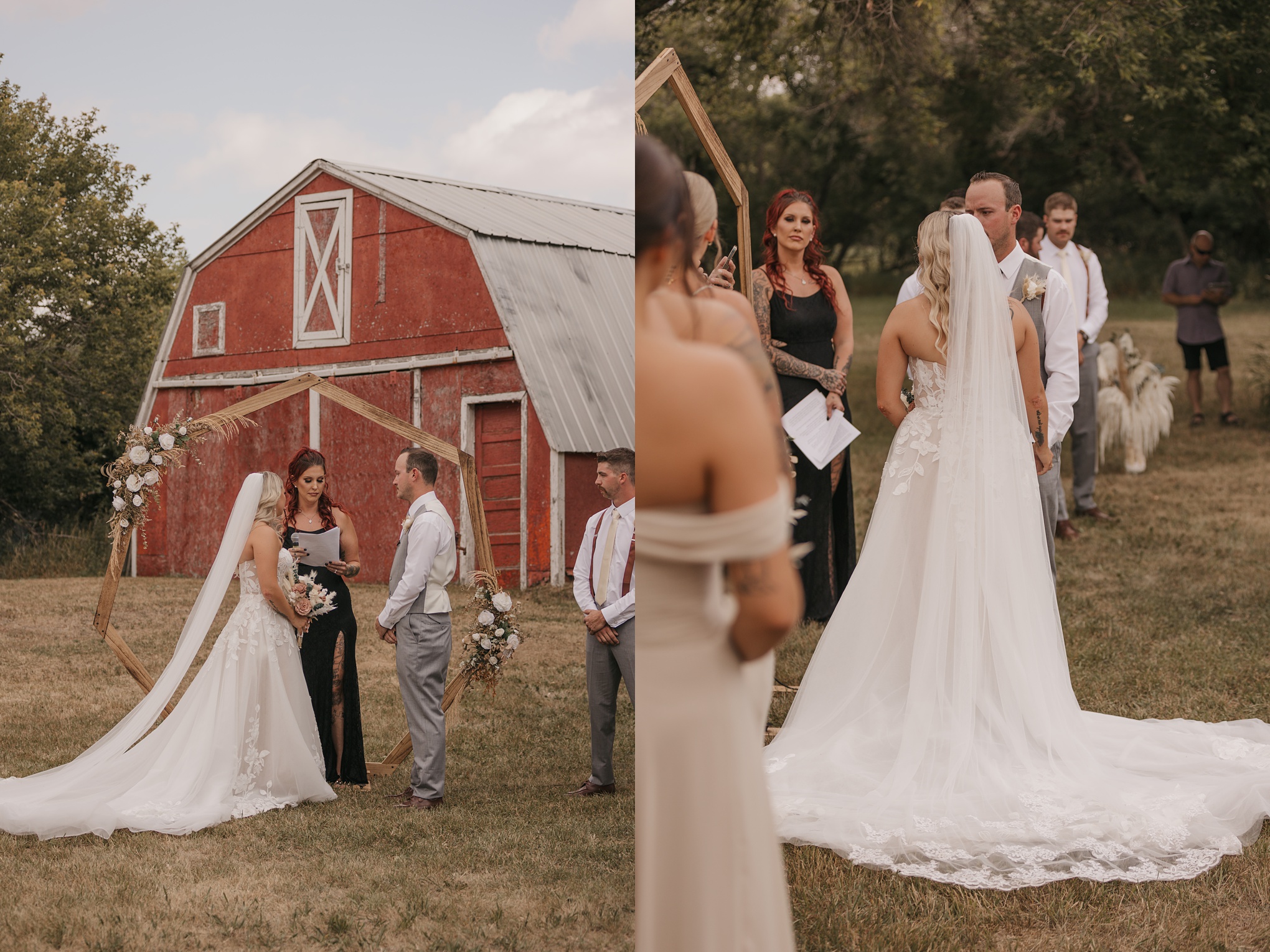 red barn wedding ceremony pictures